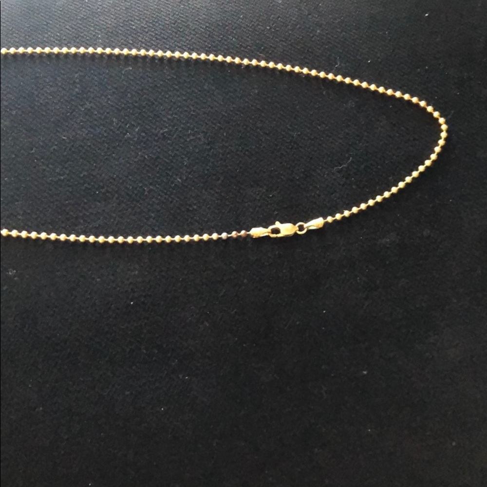 Necklace Chains (2) - Gold Plated Small Bead - 24”